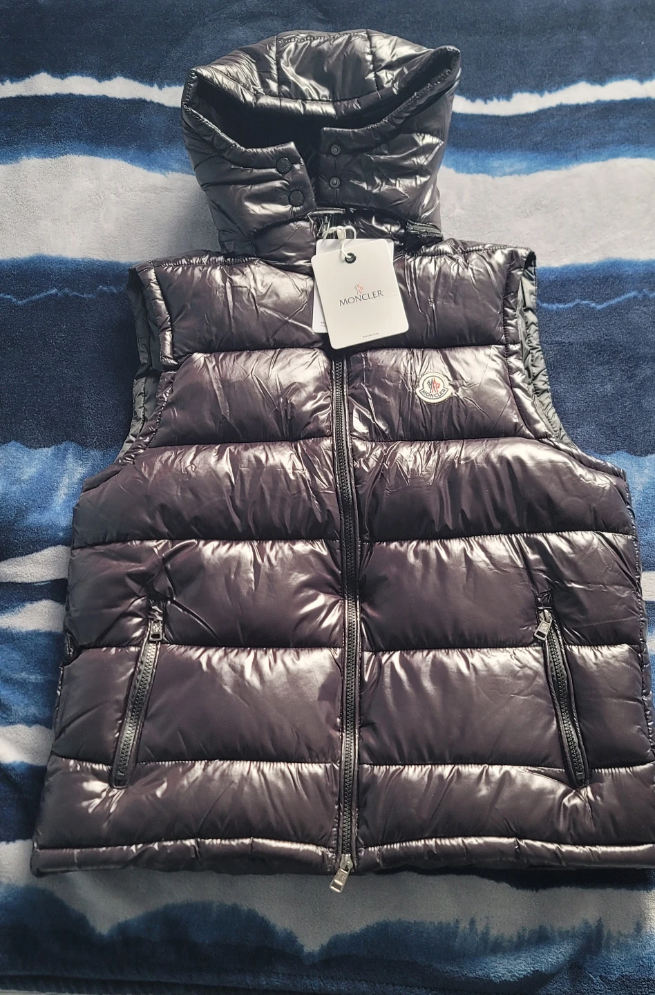 Moncler Down Vest with Hood - Medium size