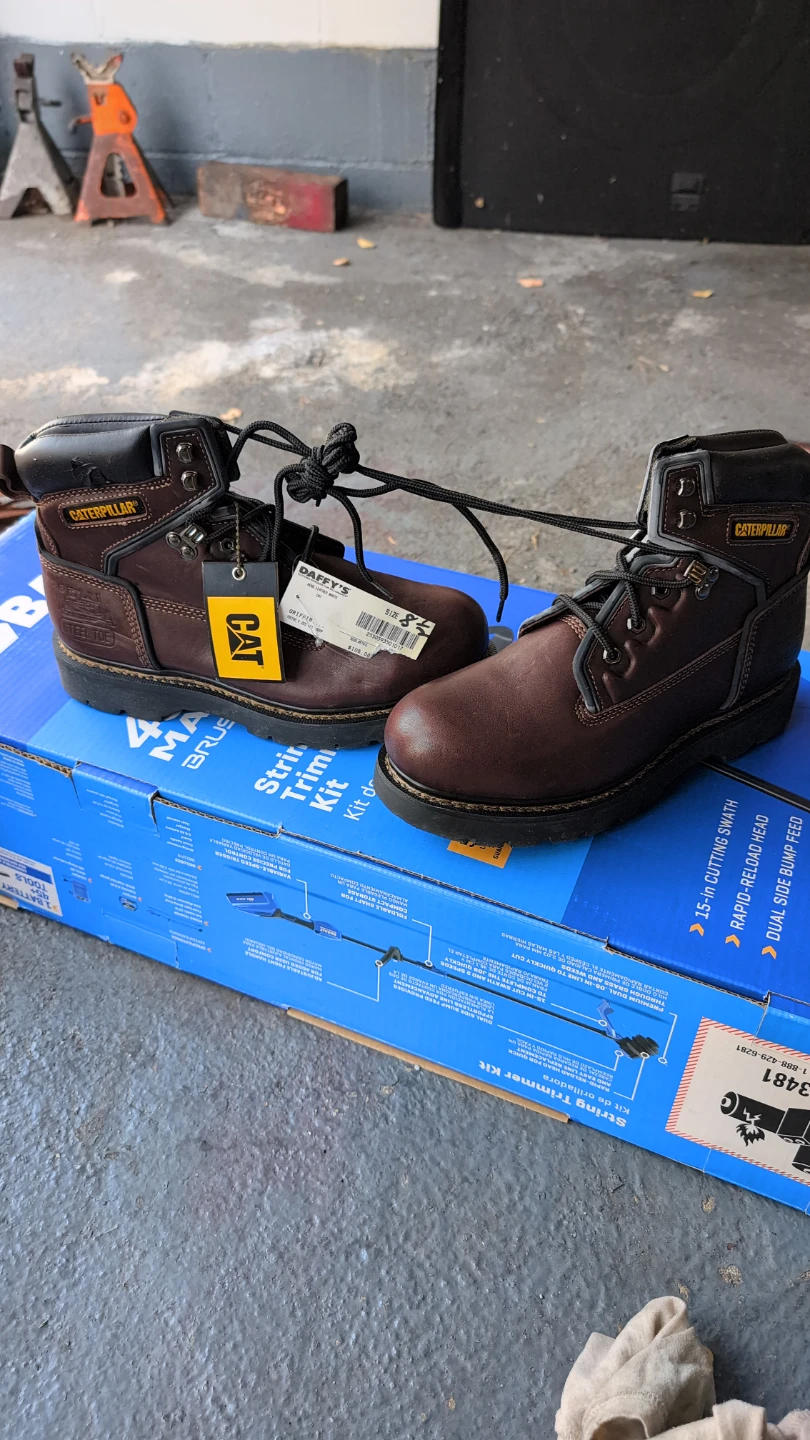 Caterpillar Men's Leather Work Boots Size 8.5