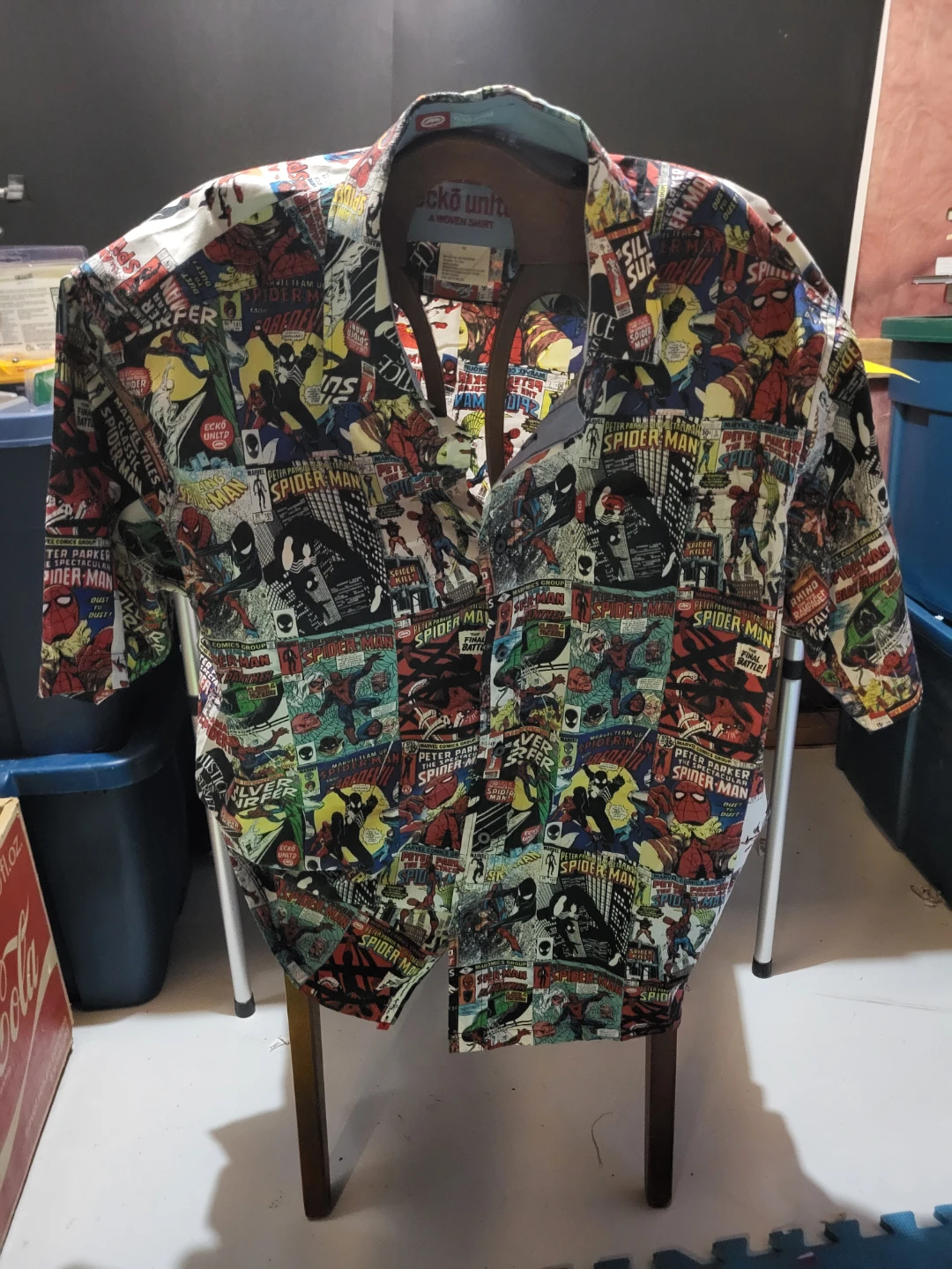 Ecko Unltd. Spider-Man Comic Print Woven Shirt