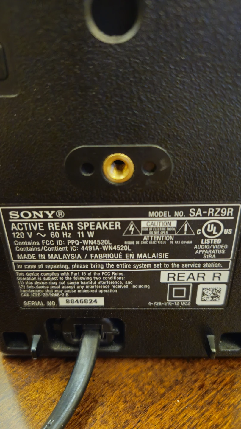 Sony SA-RZ9R Active Rear Speakers - photo 3