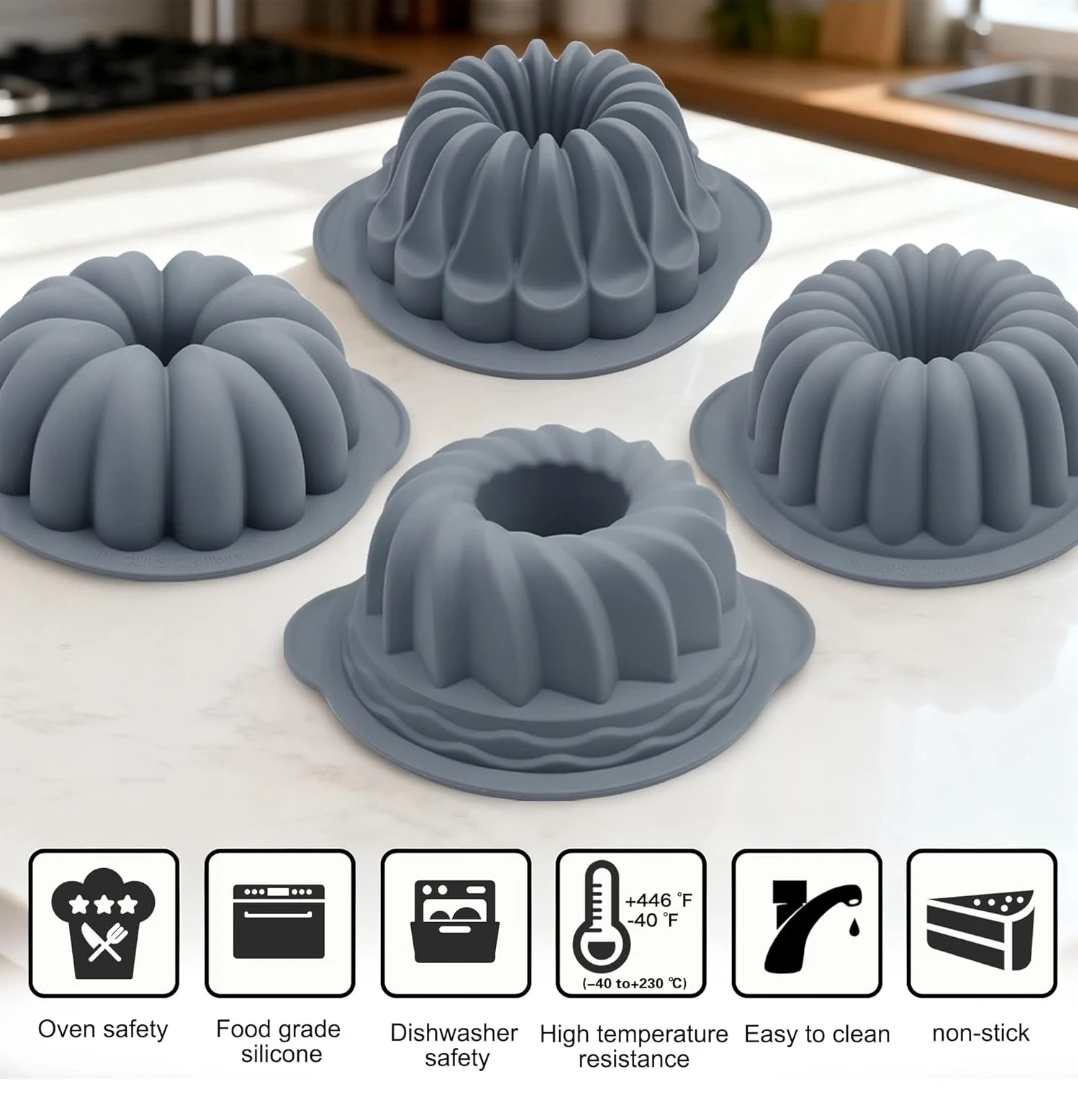4-Piece Silicone Cake Pan Set - photo 2