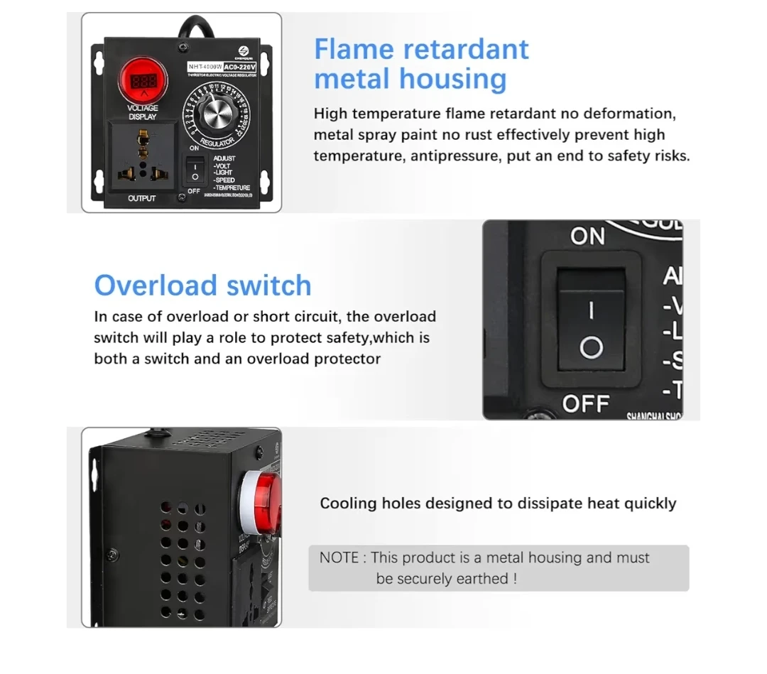 SDRGEEK AC Variable Speed Controller 15A 4000W - photo 3