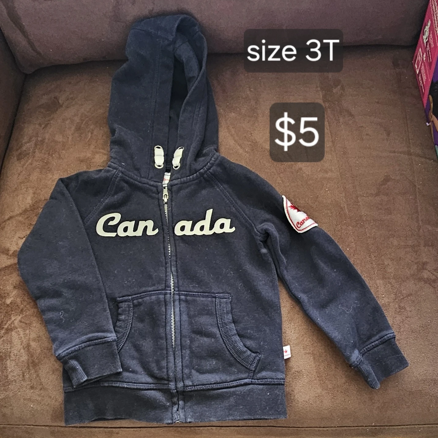Navy Canada Hoodie - Size 3T
