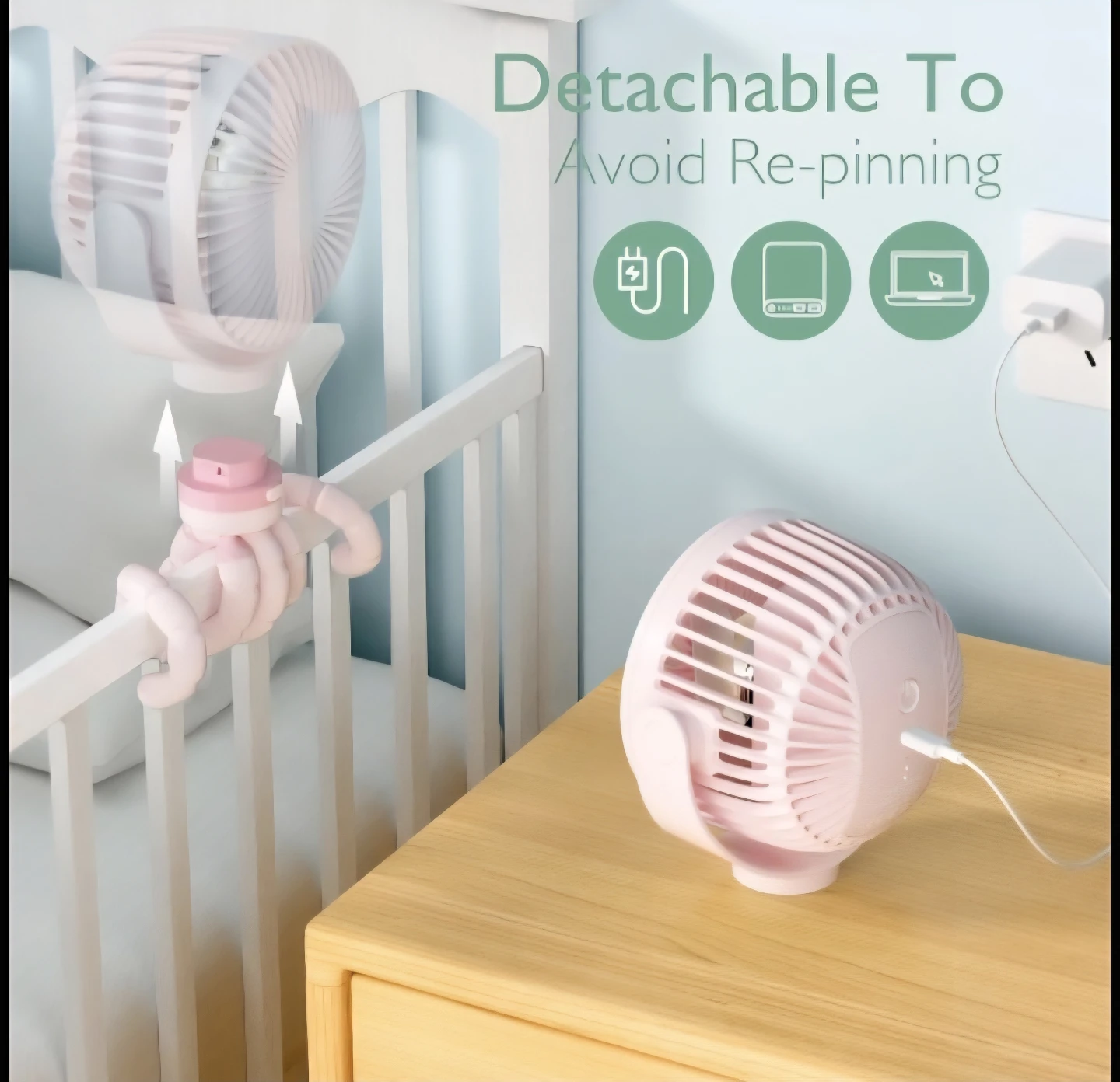 Momcozy Flexible Stroller Fan - photo 4