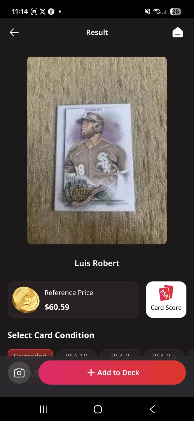Luis Robert Baseball Card