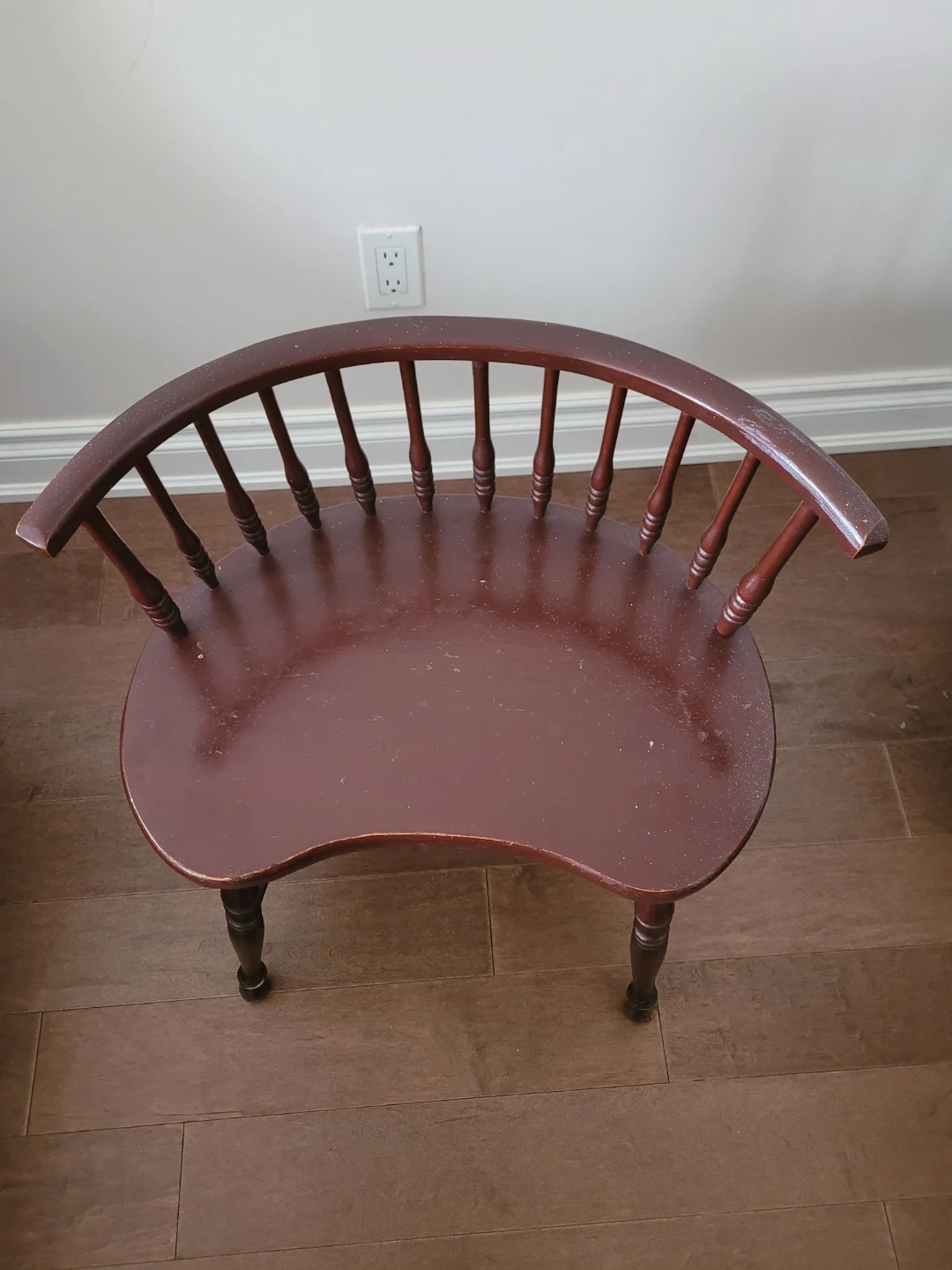 VINTAGE Dark Brown Wooden Spindle Back Chair - photo 2