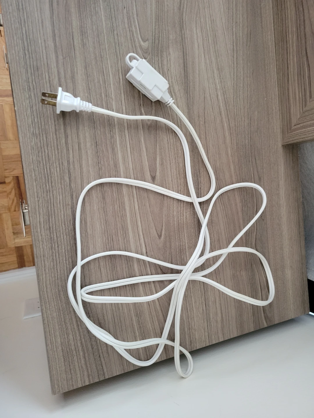White Extension Cord with 2 Outlets