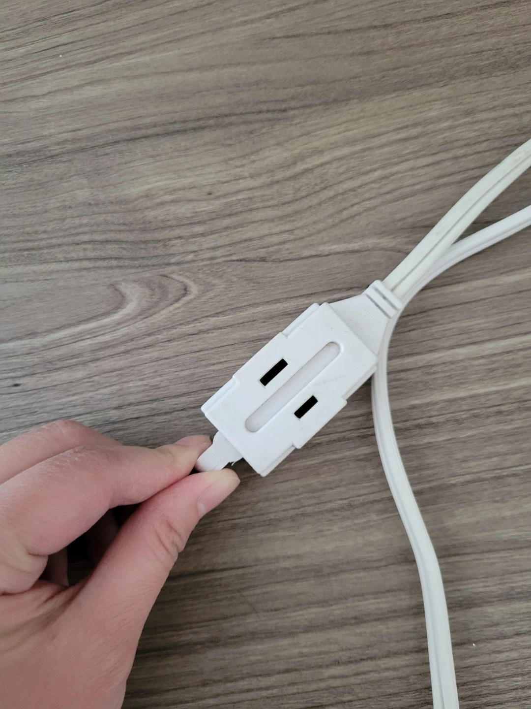 White Extension Cord with 2 Outlets - photo 2