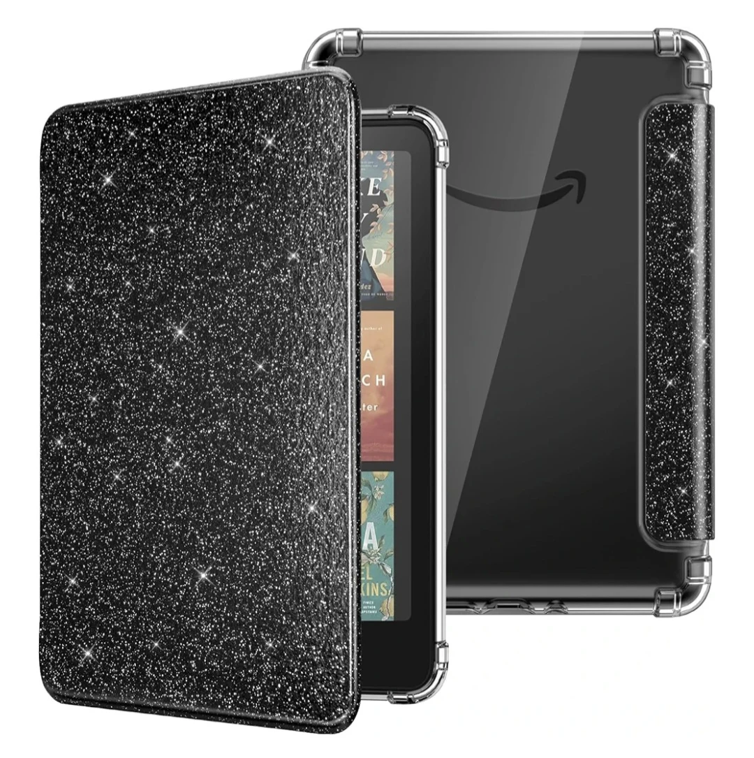 7" Black Glitter Kindle Case