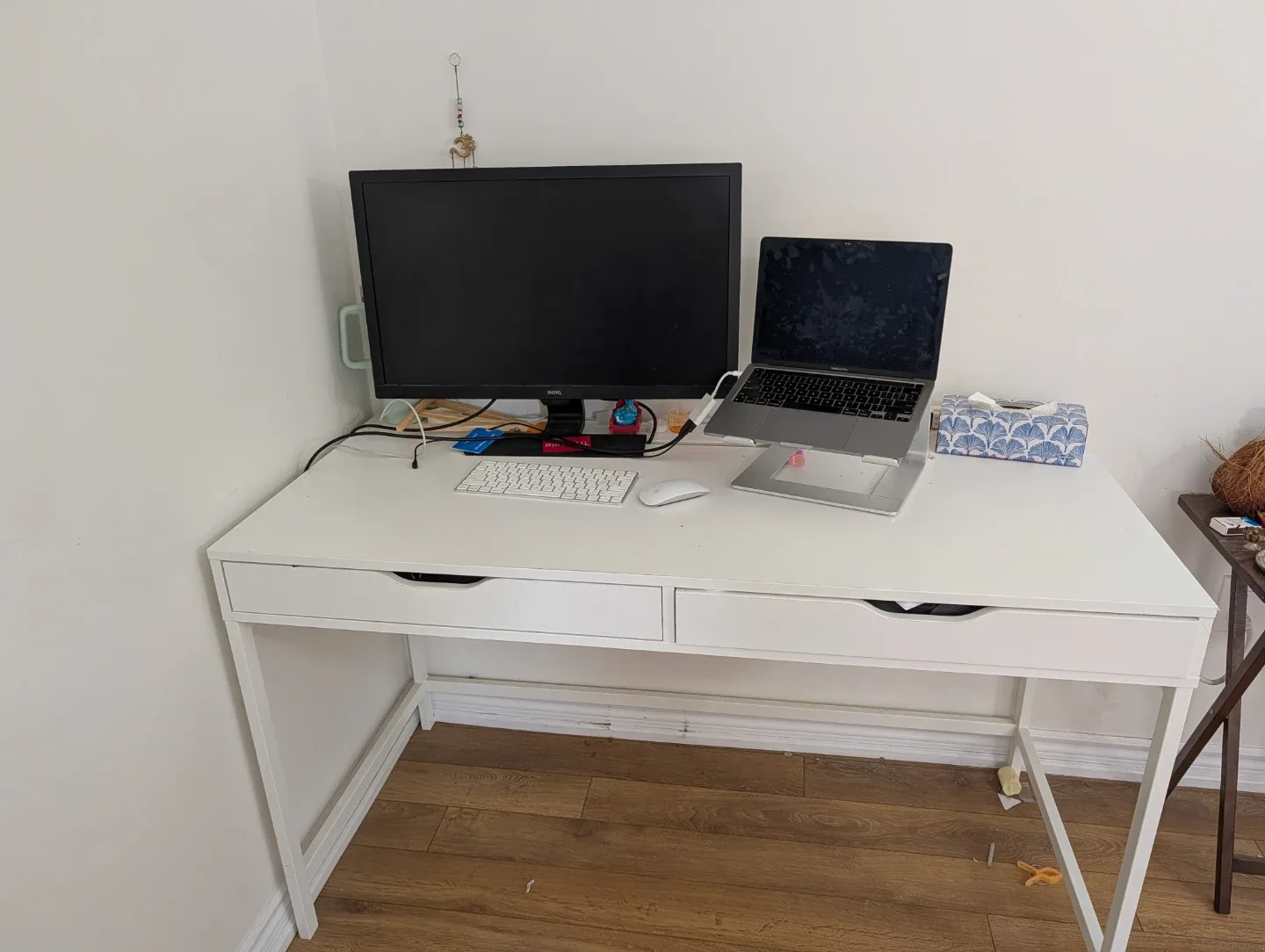 Ikea White Work Desk with Drawers - photo 2