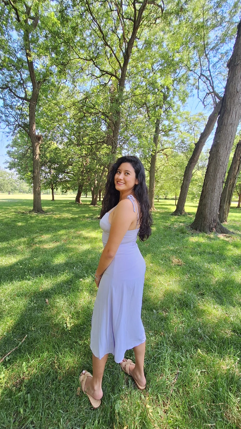 Lavender Slip Dress with Slit - photo 4
