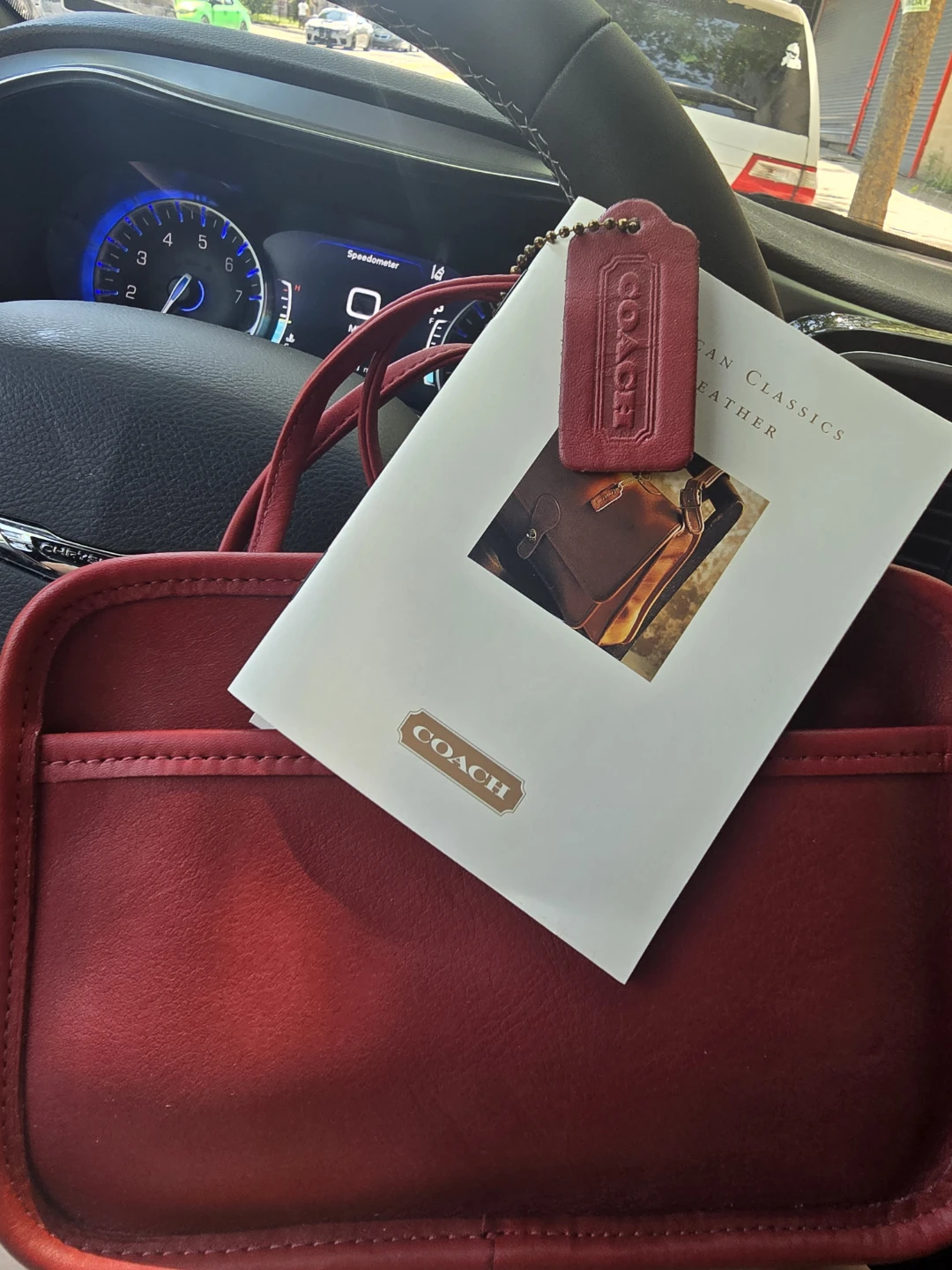 Vintage Coach Red Leather Handbag