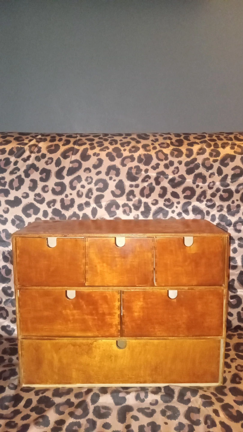 Wooden 6-Drawer Storage Chest