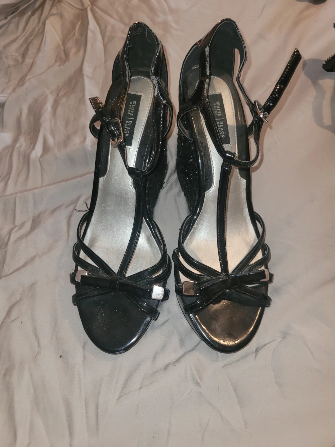 White House Black Market Black Wedge Sandals - photo 2