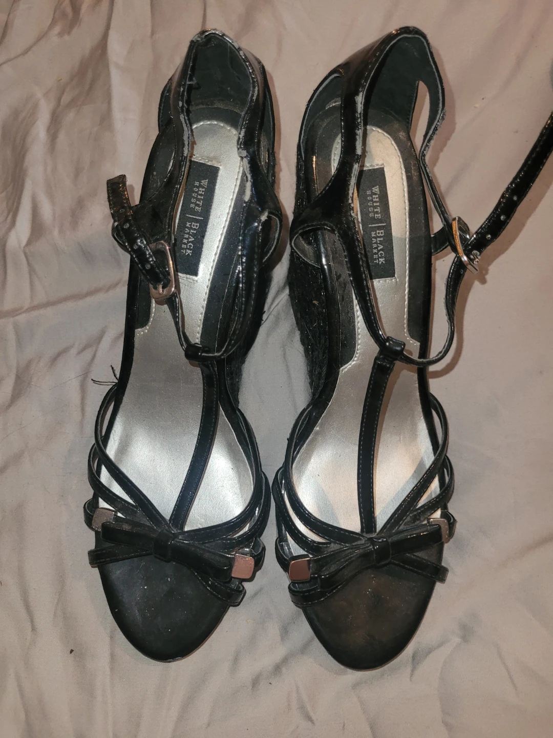 White House Black Market Black Wedge Sandals - photo 3