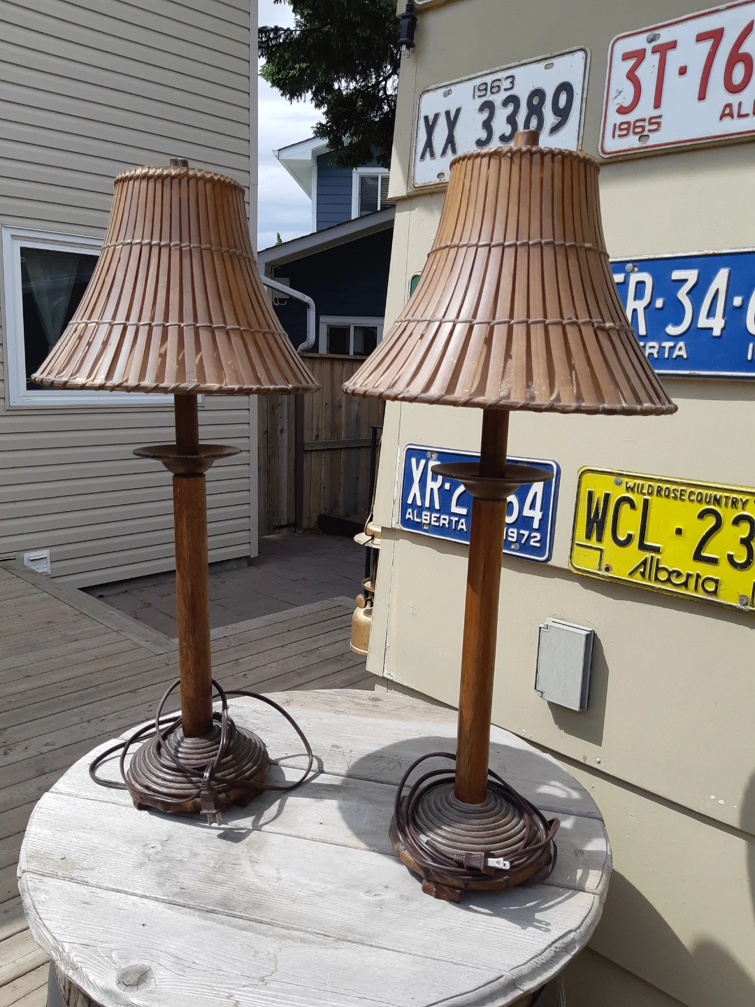 Vintage Papila Designs Tiki-style tropical table lamps - photo 2