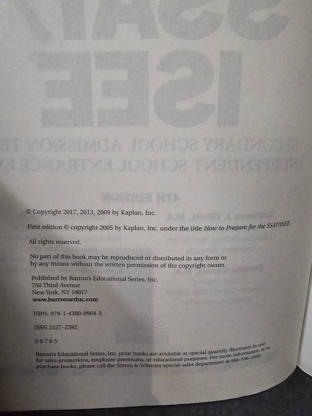 Barron's SSAT/ISEE 4th Edition - photo 2