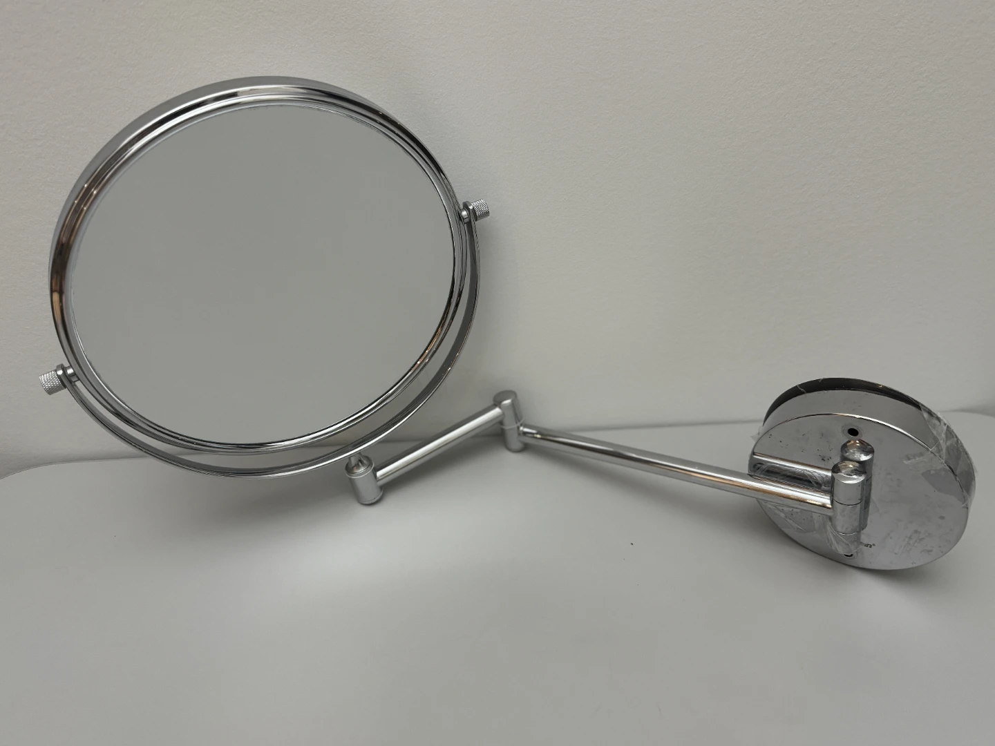Chrome Wall Mount Magnifying Makeup Mirror