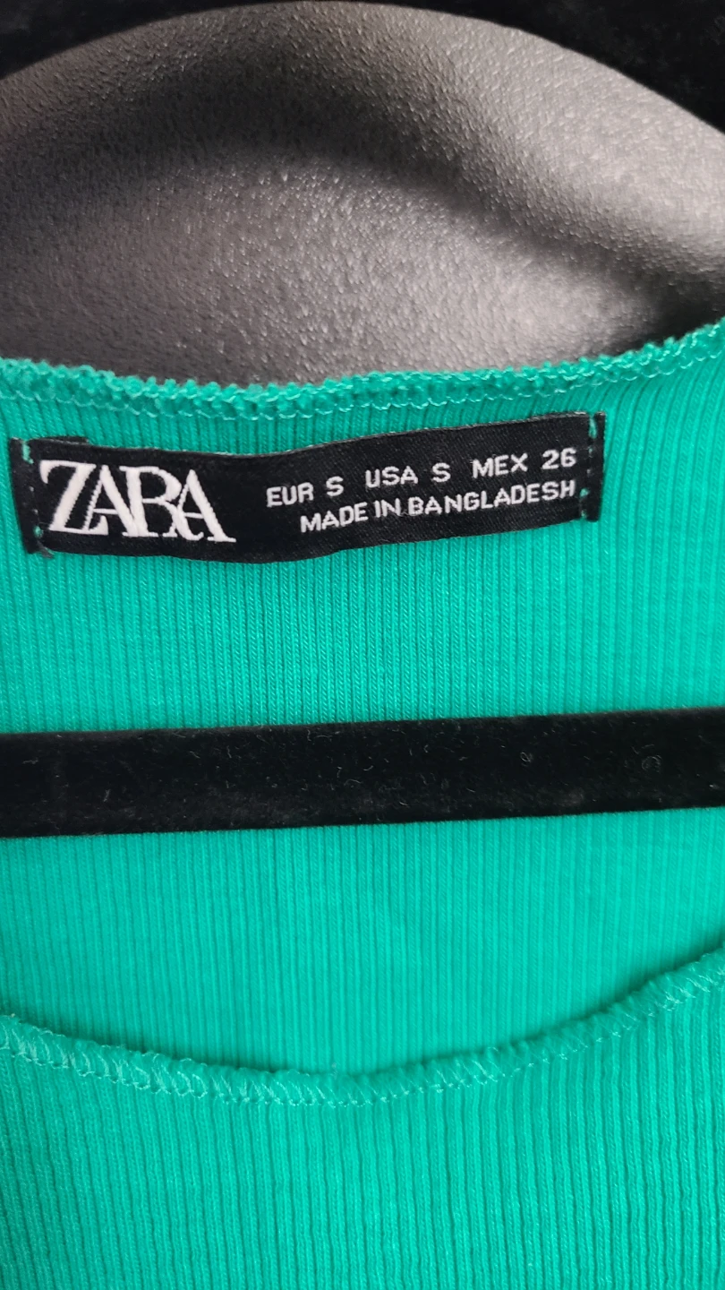 Zara Green Ribbed Sleeveless Top Size S - photo 2