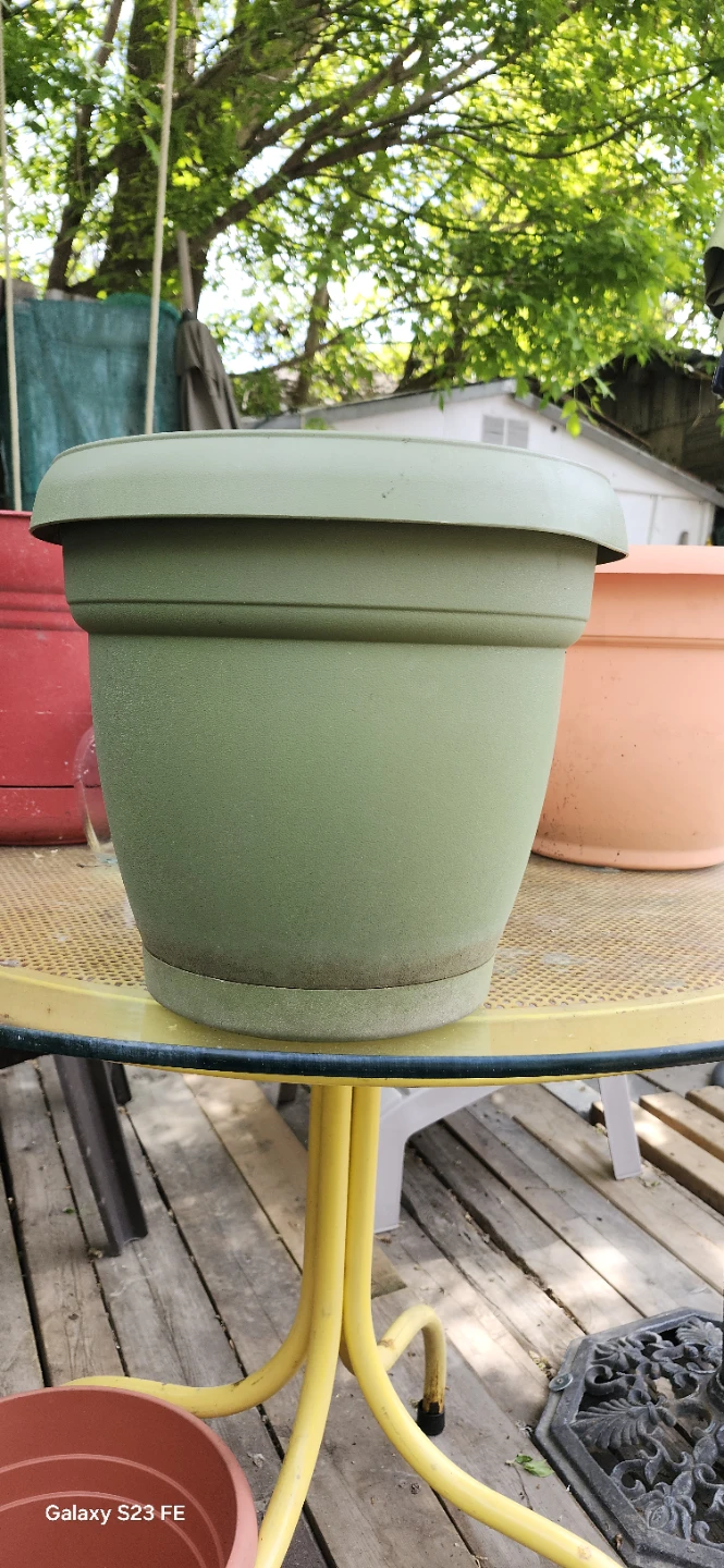 Green Plastic Planter Pot