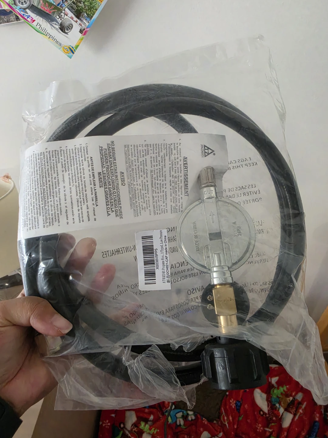 ATKKE 6ft Propane Hose Regulator with Gauge - photo 2