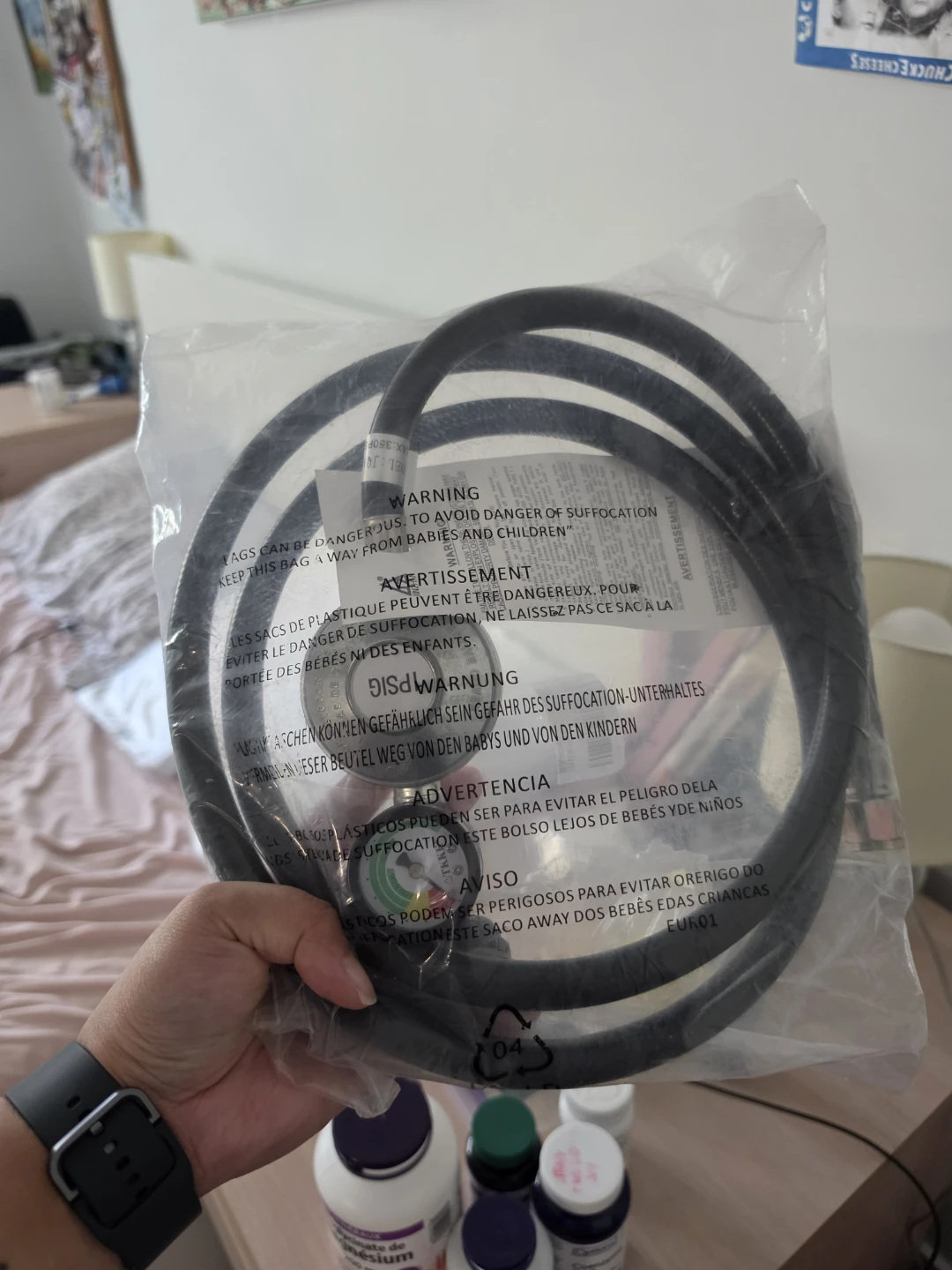 ATKKE 6ft Propane Hose Regulator with Gauge - photo 3