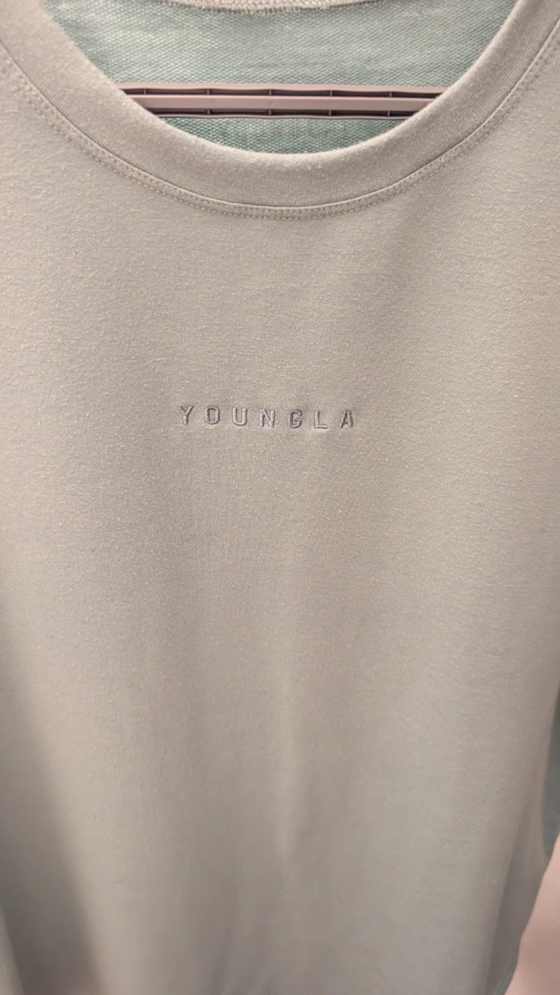 YOUNGLA Men's Medium Oversized Sleeveless Mint Color Shirt - photo 3