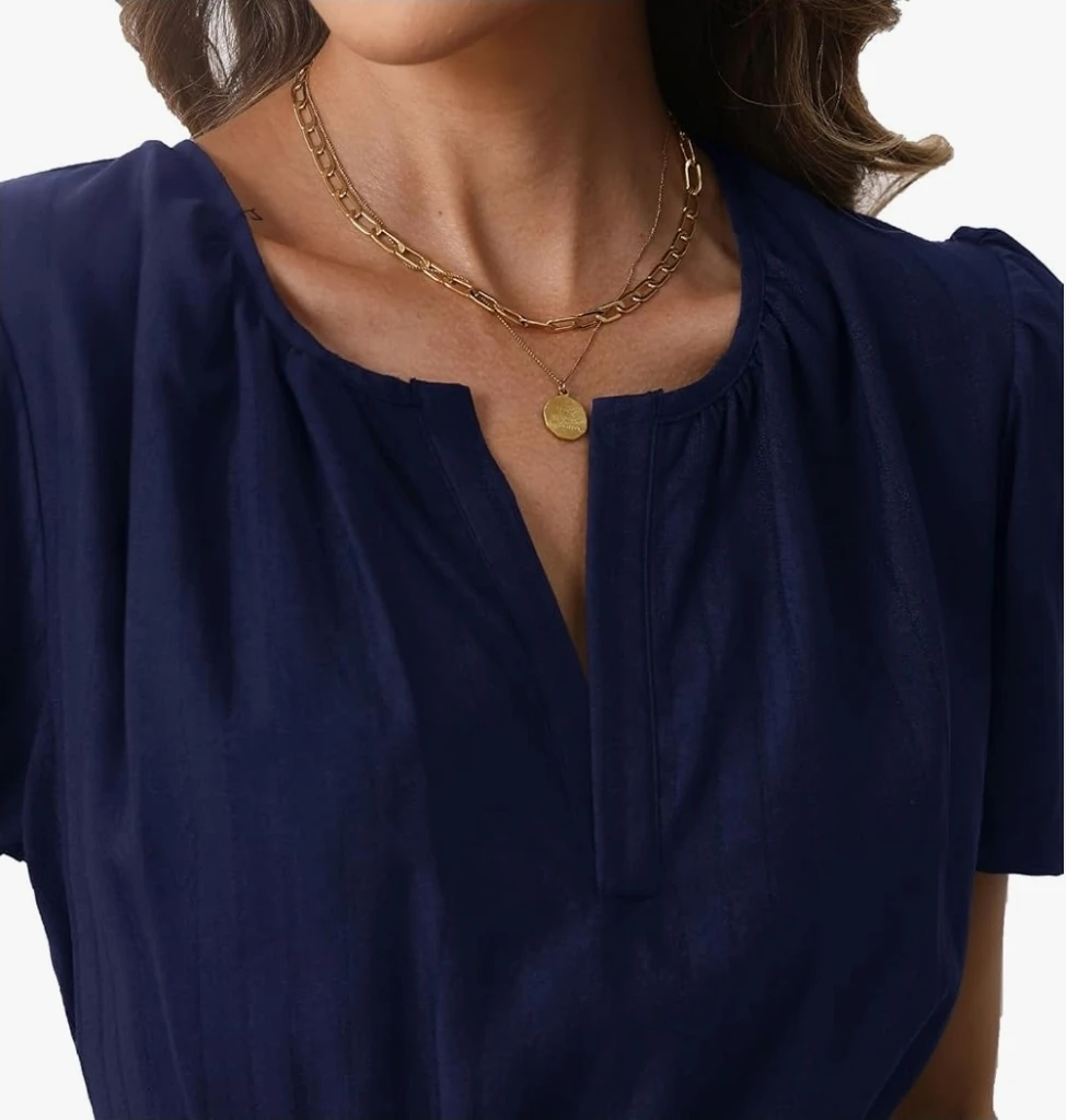 *NEW* Navy Blue Tiered Maxi Dress with Short Sleeves - photo 3