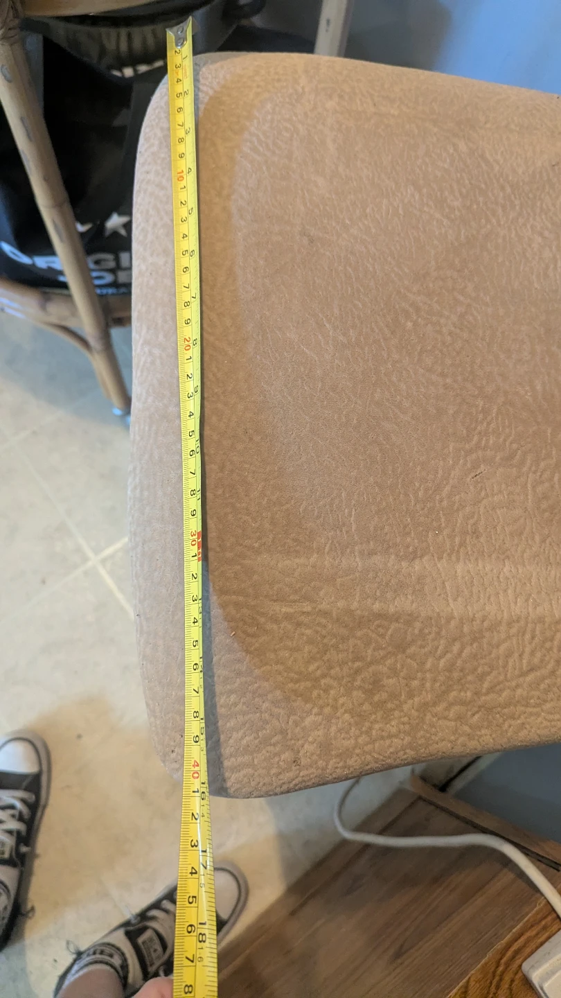 Bar Stool with Tan Fabric Seat - photo 5