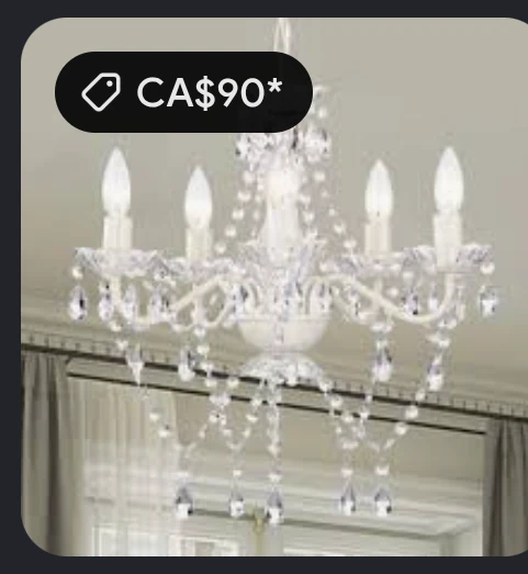 White Crystal Chandelier Light Fixture - photo 4