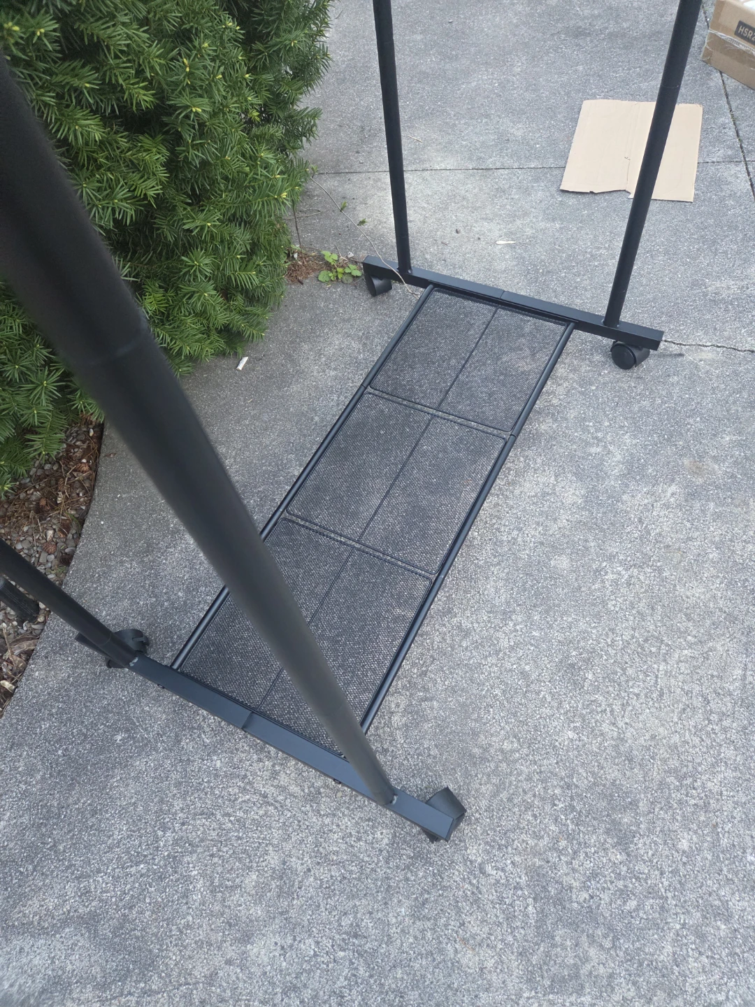Black Metal Garment Rack with Bottom Shelf - photo 3