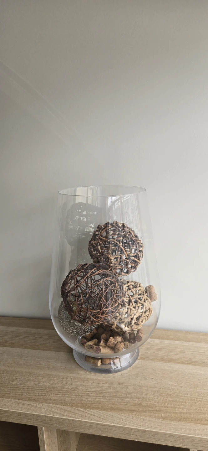 Decorative Glass Vase with Natural Orbs - photo 3