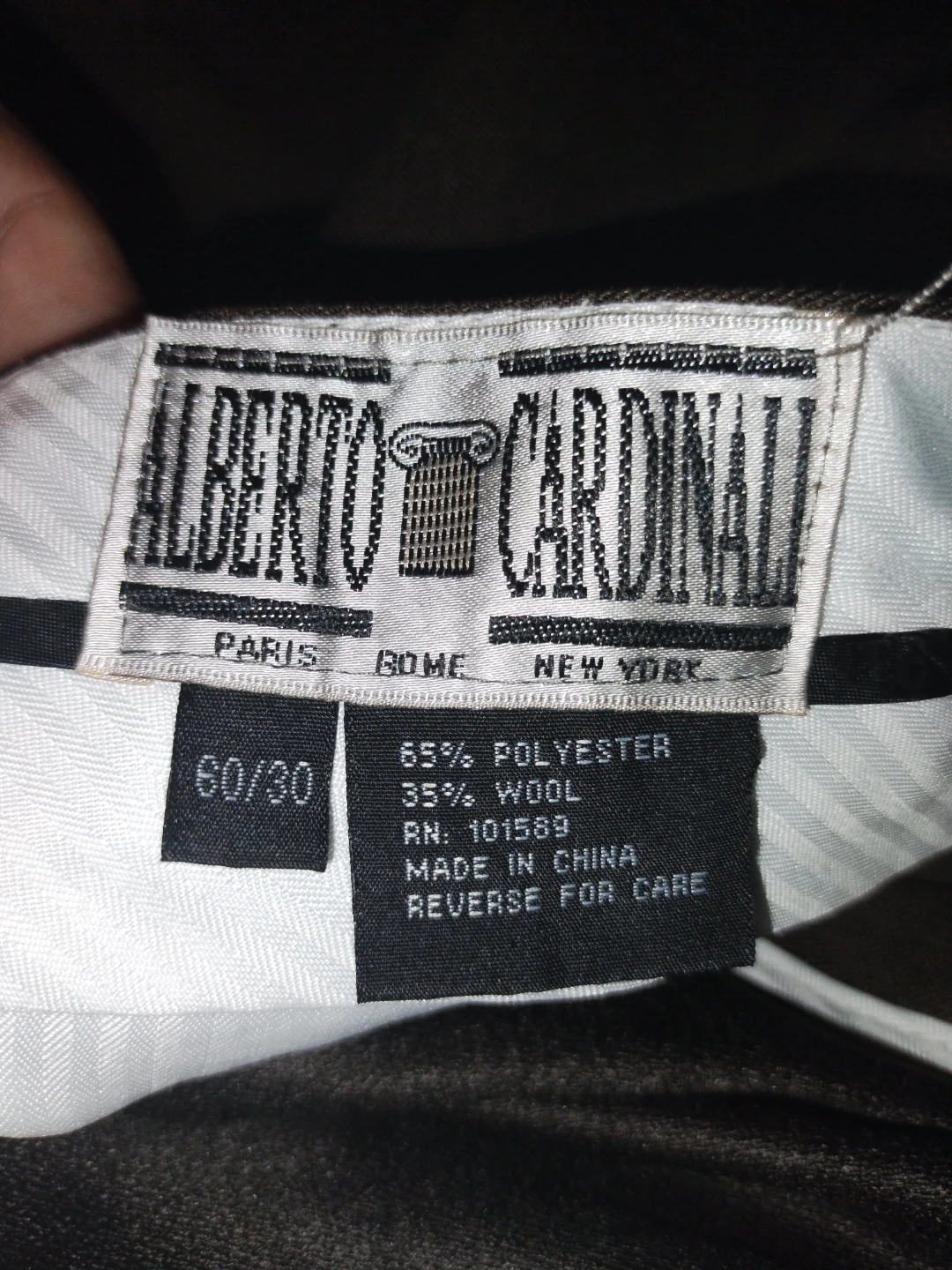 Alberto Cardinale Men's Wool Blend Dress Pants