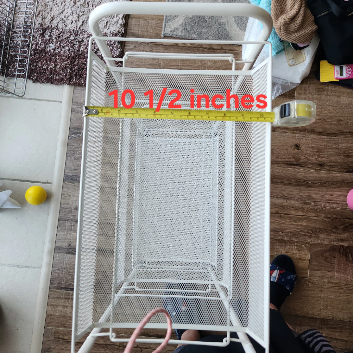 White 3-Tier Rolling Storage Cart - photo 3