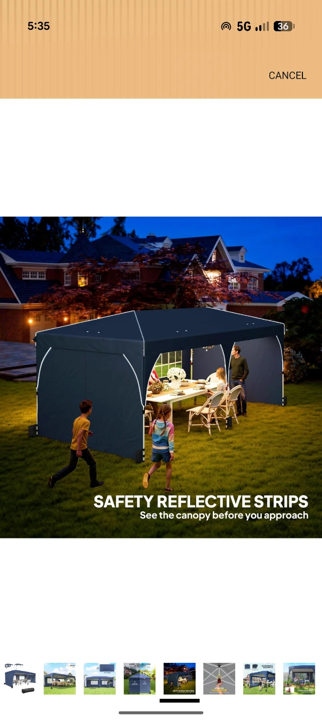 Outsunny - Dark Blue Pop-Up Canopy Tent - photo 5