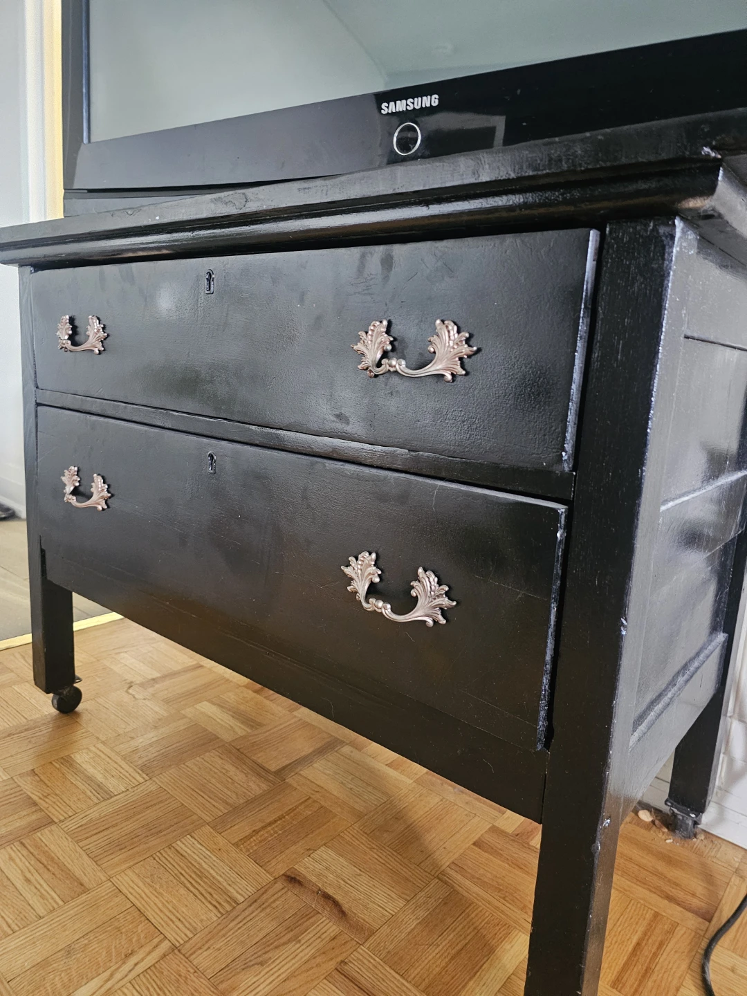 Black Two-Drawer Dresser - photo 3
