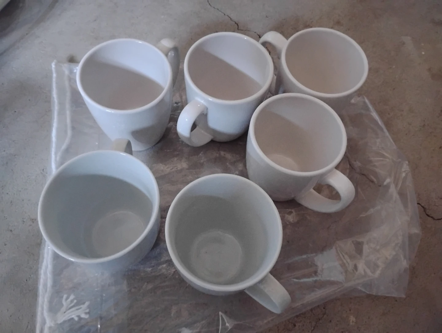 Set of 6 White Ceramic Mugs - photo 5