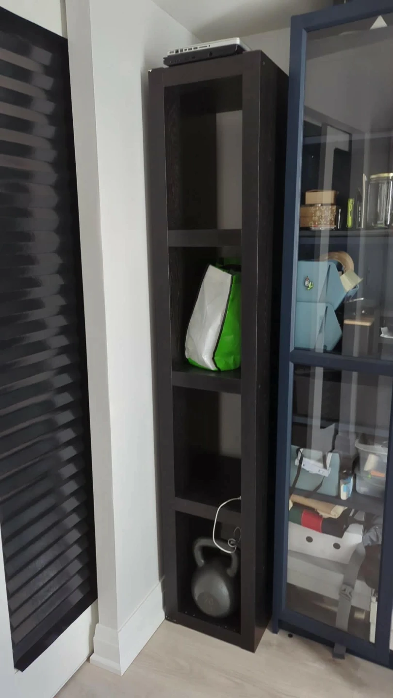 Black Bookshelf with 4 Shelves
