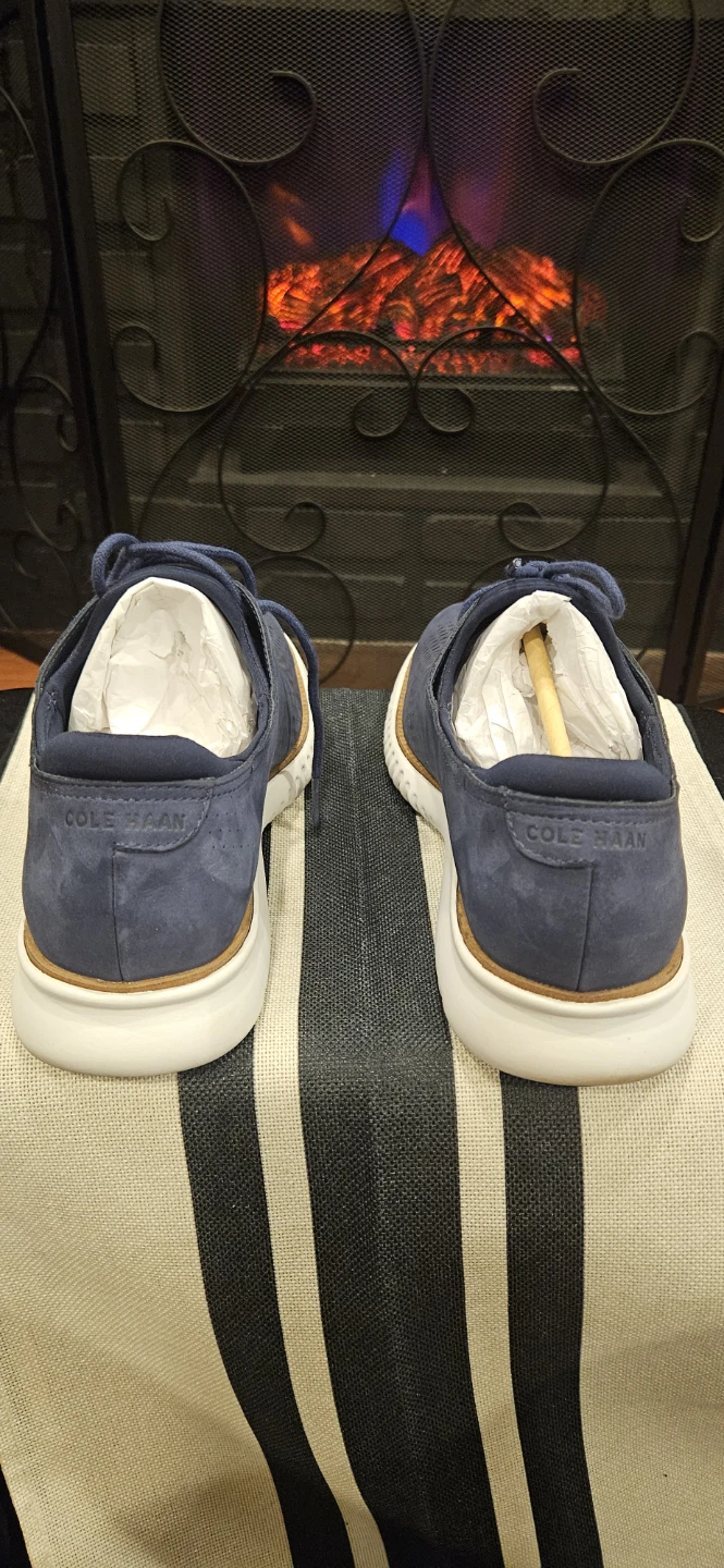 Cole Haan Zerogrand Wingtip Oxford Shoes - Navy Suede - photo 5