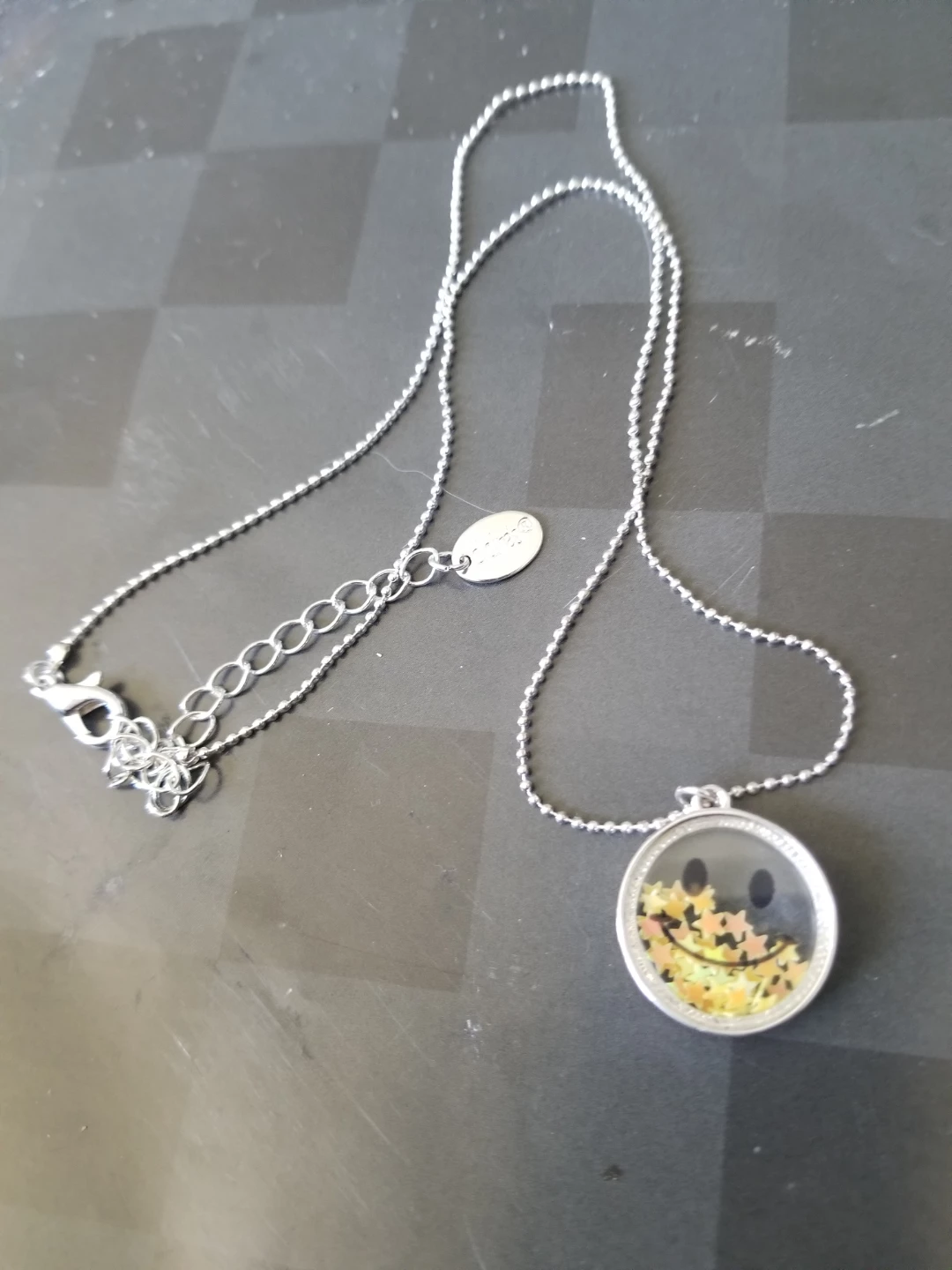 Smiley Face Charm Necklace