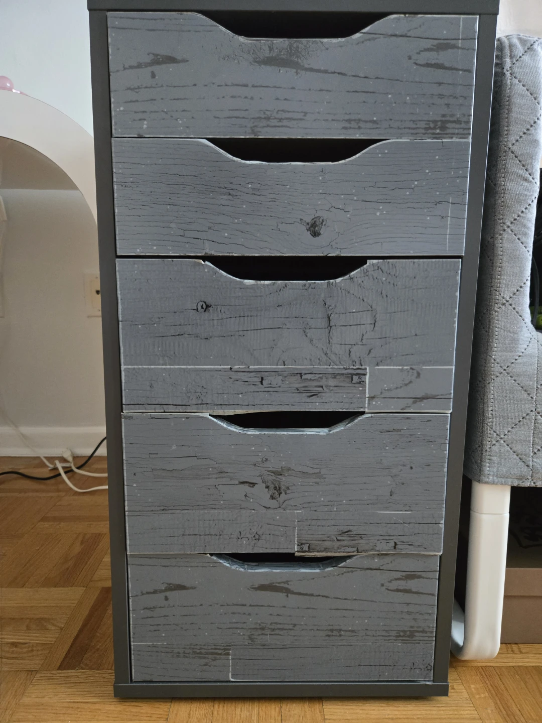 Grey 5-Drawer Storage Unit-IKEA