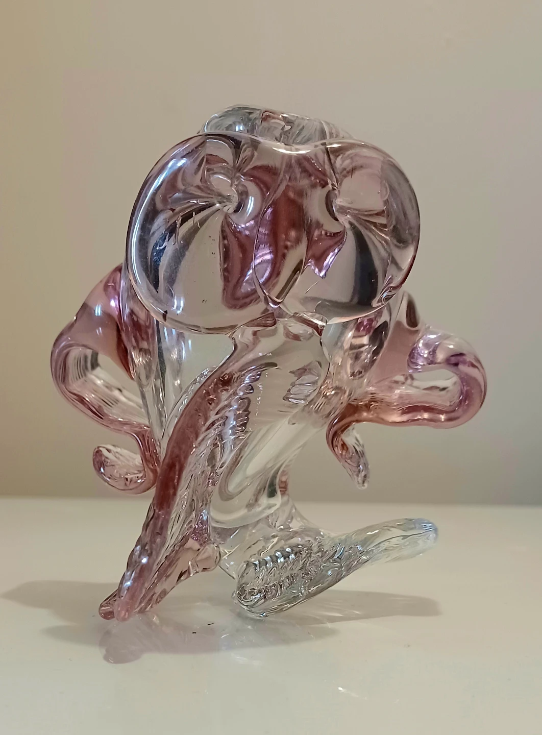 Sommerso Cranberry Glass Art Fish Figurine - photo 5