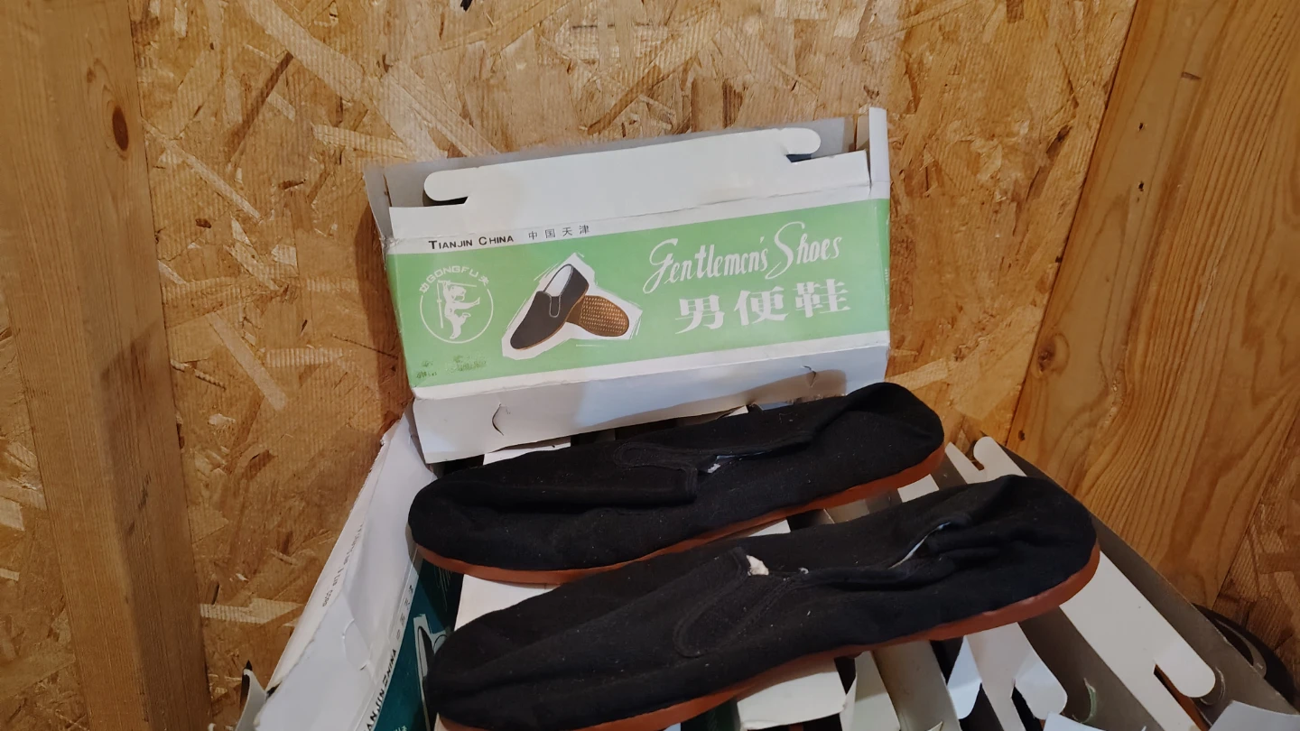 Gongfu Gentlemen's Shoes Black Canvas slip-ons