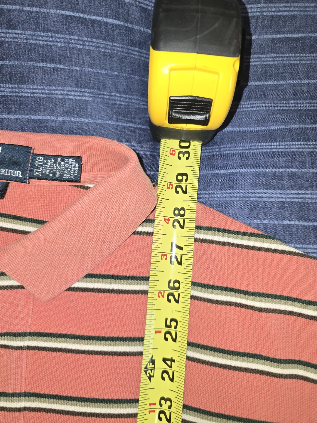 XL/TG - Ralph Lauren Men's Polo Striped Orange ( CLEAN) - photo 3