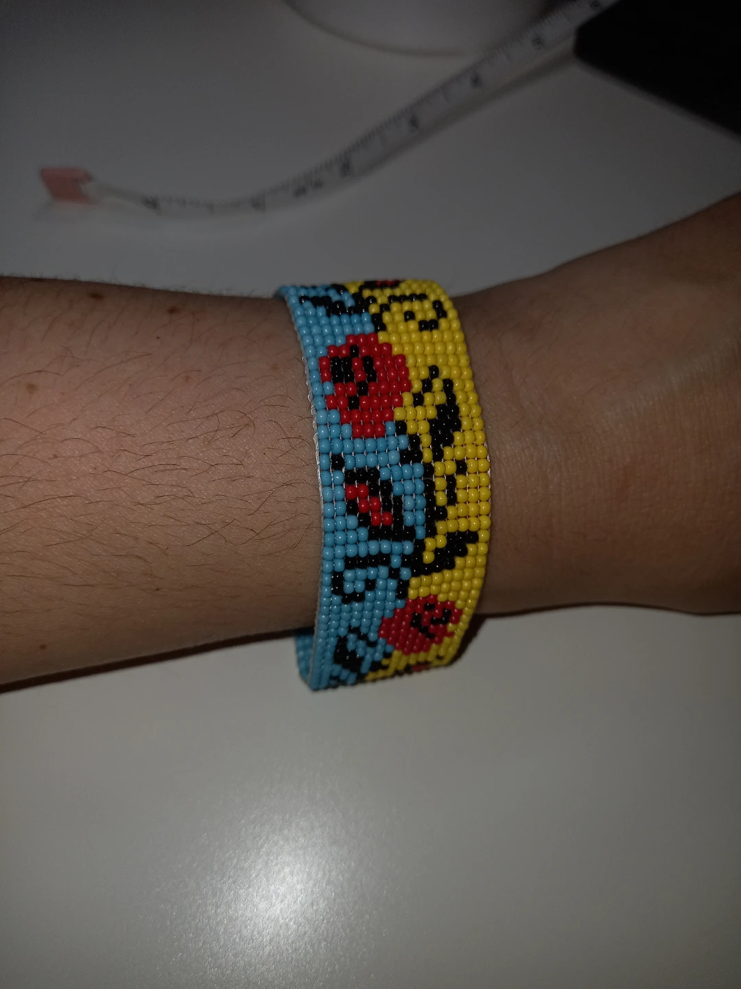 Handmade Beaded Bracelet with Floral Design. Embroidery - photo 2