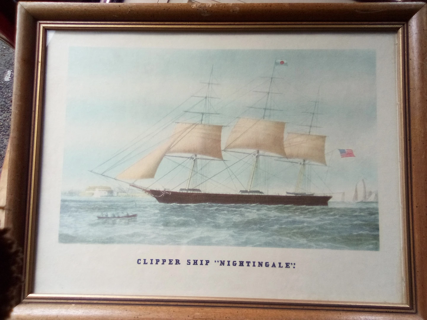 Framed Print "Clipper Ship Nightingale"