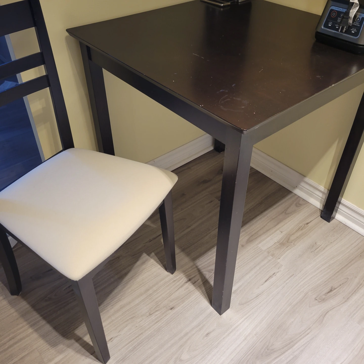 Dark Wood Dining Table and Chair Set