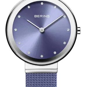 Bering Women's Watch with Blue Dial and Mesh Strap