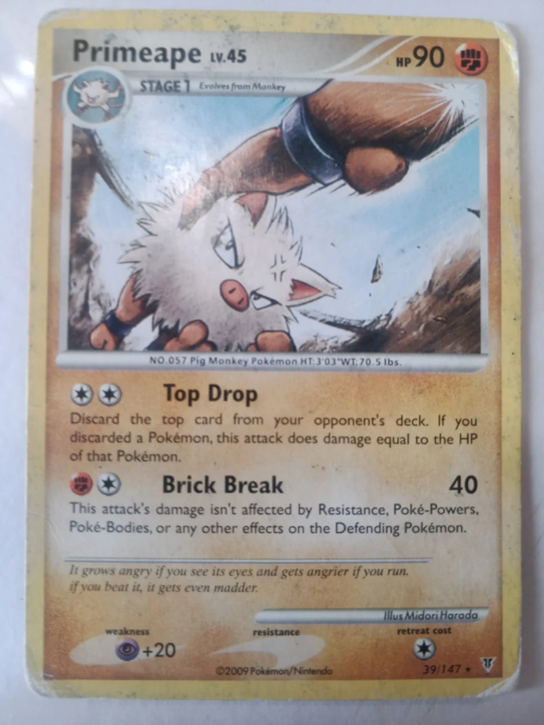 Pokemon Primeape LV. 45 Trading Card