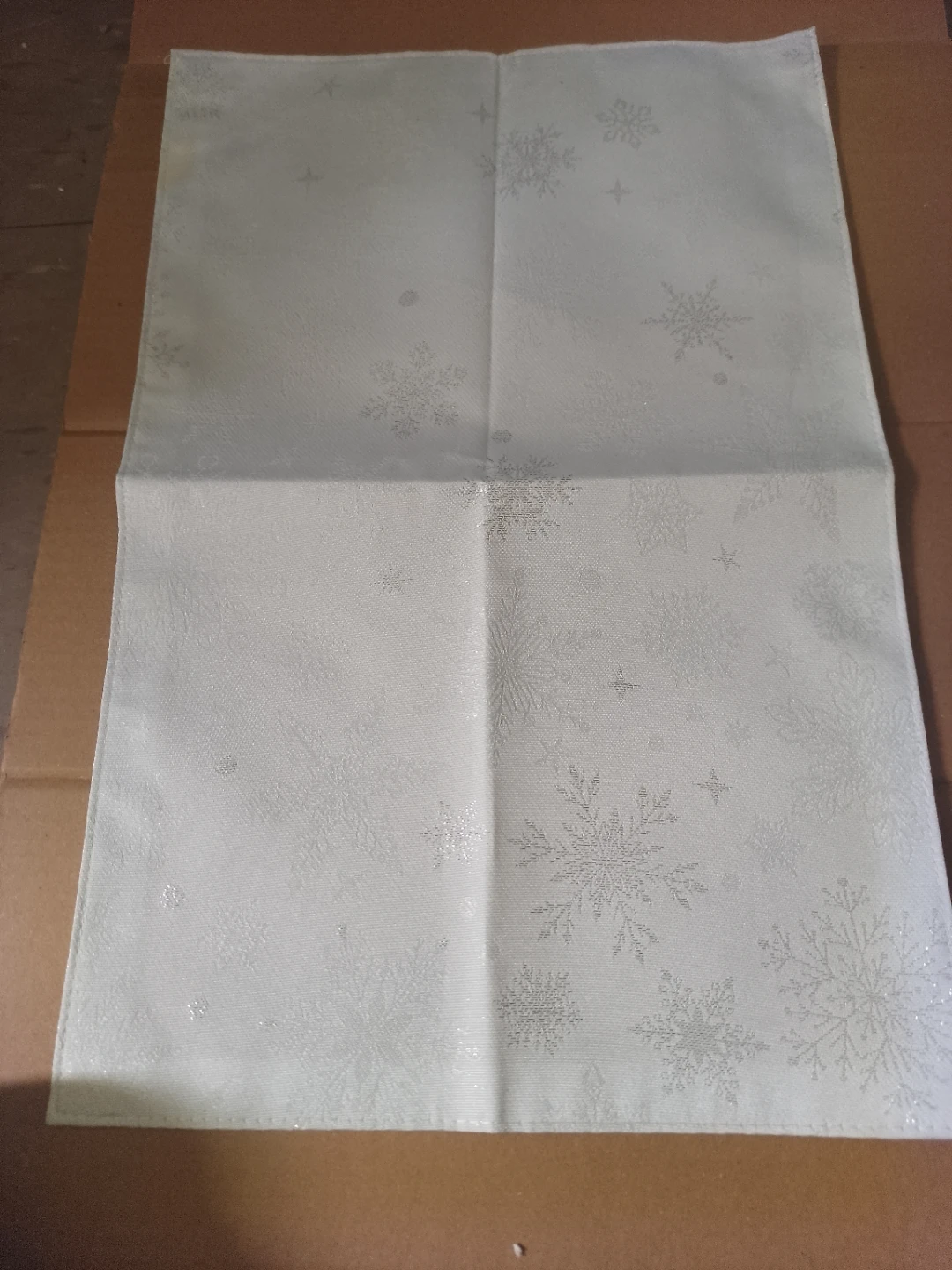 Set of 4 Christmas House Fabric Placemat 12 x 18 in